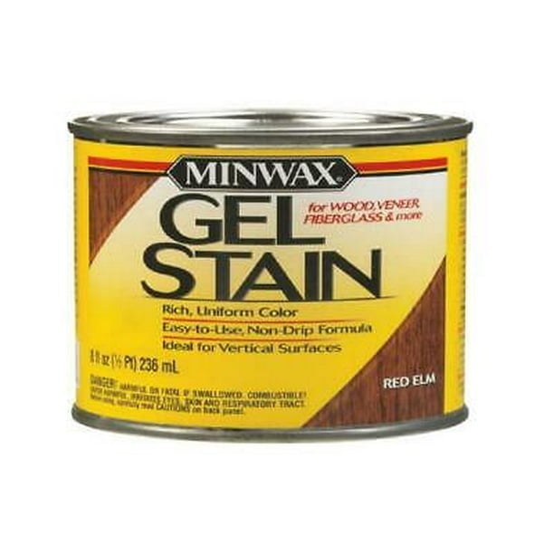 1/2 pint Minwax 260904444 Interior Wood Gel Stain Red Elm 1/2 pint Minwax 260904444 Interior Wood Gel Stain Red Elm